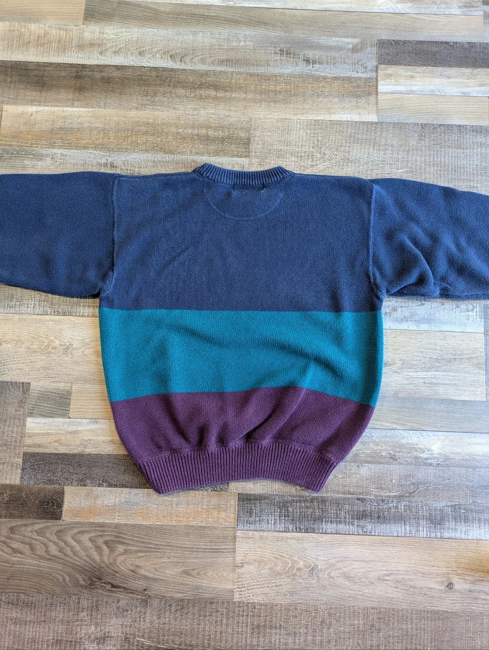Vintage Eddie Bauer Color Block Sweater, Men's Small - Picture 5 of 5